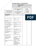 Mock Observation Sheets