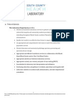 Lab Scope of Services