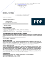 Inpatient Psychiatric Treatment Discharge Summary Sample