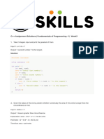 C++ Assignment Solutions - Fundamentals of Programming - 1 - Week2