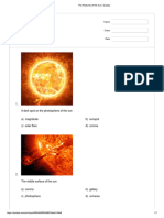The Features of The Sun Quizizz