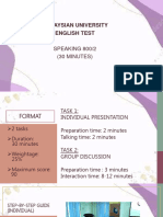 Malaysian University English Test: SPEAKING 800/2 (30 MINUTES)