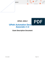 UiPath Certified Professional - Automation Developer Associate Exam Description