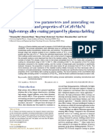 Effects of Process Parameters and Annealing On