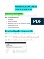 Appium Installation Setup Document