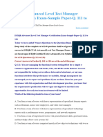 ISTQB Advanced Level Test Manager Certification Exam-Sample Paper-Q. 111 To 120