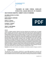 Perceptions of Teachers On Work Stress, Work-Life Balance, Work Satisfaction, Online Behavior of Students and Working Remotely Amidst Covid-19 Pandemic (2021)