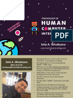 Psychology of Human-Computer Interaction - Introduction - : Seta A. Wicaksana