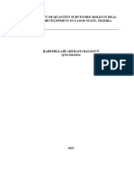 Assessment of Quantity Surveyors' Roles in Real Estate Development in Lagos State, Nigeria