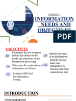 Information Needs and Objects