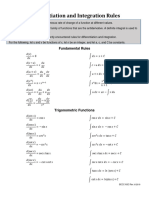 Differentiation and Integration Rules