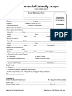 Hostel Admission Form