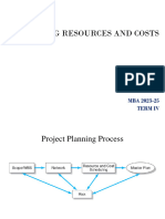 Session 12-13 Scheduling Resources and Costs