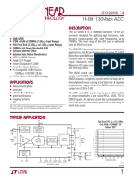 Description Features: LTC2208-14 14-Bit, 130Msps ADC