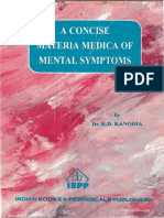 Concise Materia Medica of Mental Symptoms in Homeopathy - K D Kanodia