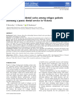 Risk Indicators of Dental Caries Among Refugee Patients