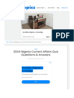 2024 Nigeria Current Affairs Quiz Questions & Answers - Project Topics