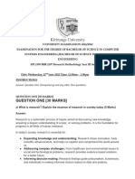 ANSWERS 2 Research Methodology Year III Semester II