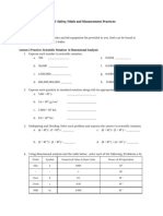 Unit 1 Practices - Safety - Math and Measurement (Core)