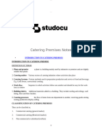 Catering Premises Notes