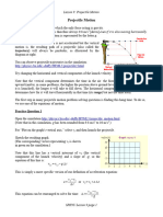 Lesson 9 Projectile Motion