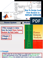 Modelling of Load Flow Analysis in MatlabSimulink Software