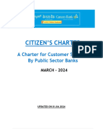 Citizen Charter On Customer Service