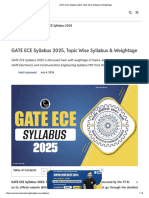 GATE ECE Syllabus 2025, Topic Wise Syllabus & Weightage