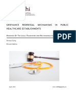 Grievance Redressal Mechanisms IN Public Healthcare Establishments