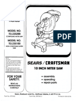 Model # 113235200 Craftsman 10" Miter Saw Manual