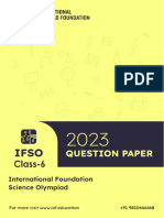 IFSO Class 6 2023 Question Paper