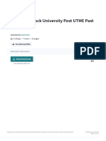 (Exam) Babcock University Post UTME Past Questions - PDF