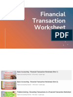 Financial Transaction Worksheet