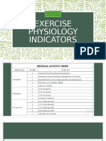 Exercise Physiology Indicators