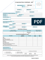 Application Form Cadet