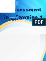 Assessment of Learning 1 - Unit 3 Topic 1 A