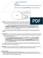 Scope and Delimitation