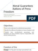 2 Constitutional Guarantees and Limitations of Press Freedom - Final Presentation April 23