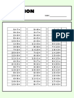 Addition Sums To 20 Math Worksheet in White Green Simple Style