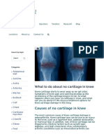 What To Do About No Cartilage in Knee - Sport Doctor London