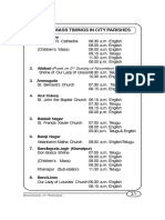 Parish Mass Timings 2024