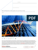 DNA Printing Press' Could Quickly Store Mountains of Data - Science - AAAS