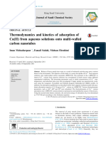 Termodinámica y Cinética de Adsorción de Cu (II) de Soluciones Acuosas en Nanotubos de Carbono de Paredes Múltiples