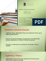 System Oriented Theories