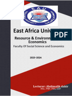 Resource and Enviromental Economics.