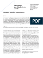 Sensory Processing Sensitivity: A Review in The Light of The Evolution of Biological Responsivity