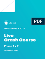 IRDAI Grade A 2024 Phase 12 Crash Course Brochure