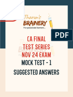 Mock Test 1 Suggested Answer