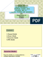 BS 1st PPT 8 Types of Diodes