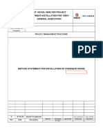 MMP001-240-ME-PLN-5002 - Rev. 0 Method Statement - Installation of Over Head Crane Review An